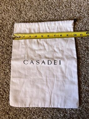 Casadei White Drawstring Logo Dust Bag